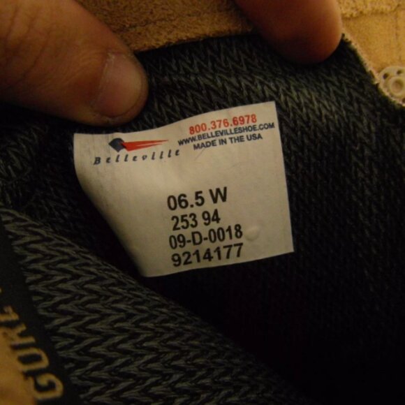 BELLEVILLE TEMPERATE WX FLIGHT & COMBAT VEHICLE GORE-TEX sz6.5W BOOTS NM 00521 main image 8